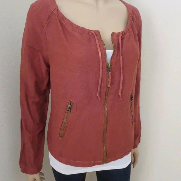 NEW Lucky Brand Henna Linen Jacket Size Small - Picture 4 of 8